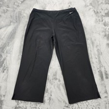 Vintage Nike Womens L Black Fit Dry Pull On Straight Leg Capri Athletic Yoga Gym