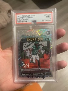 2022 Panini Donruss Optic Downtown Garrett Wilson PSA 9