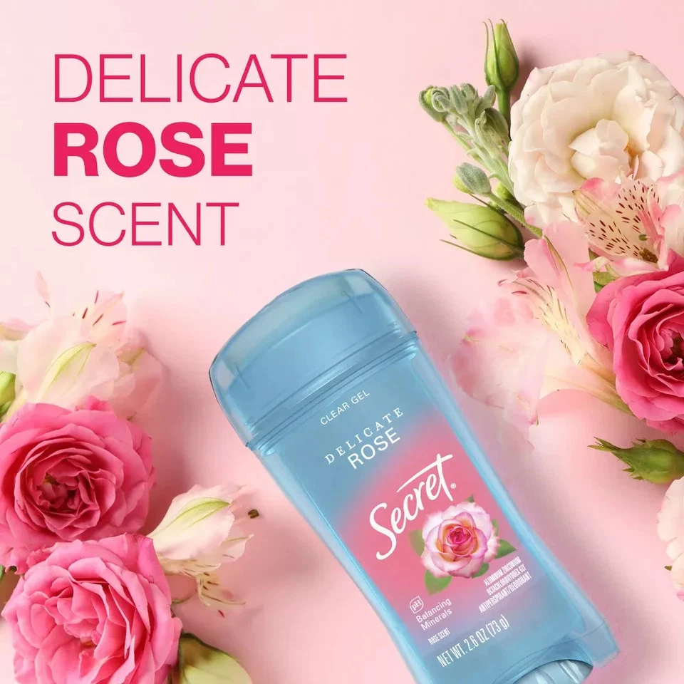 Secret Delicate Rose 72HR Clear Gel Antiperspirant/Deodorant 2.6oz - Image 3 of 4