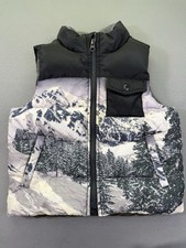 Baby Gap Puffer Vest Snow Mountain Scene Full Zip Size 3 Years