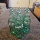 Vintage Coca Cola Coke Bottle Lot (7) 6-1/2 oz. Various Plant locations 7.5"
