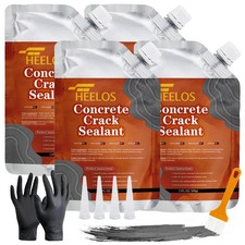 Concrete Crack Filler, 4 Pack Self Leveling Crack Sealant Repair Sealer, High...
