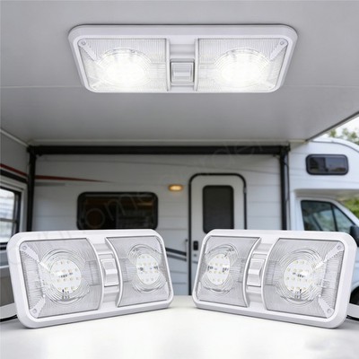 2Pack 12V 7.5W Deckenlampe Innenraumleuchte Beleuchtung Licht Wohnwagen Autoweiß