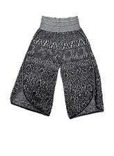 vivienne westwood red label grey/white knitted textured cropped flared pants/S