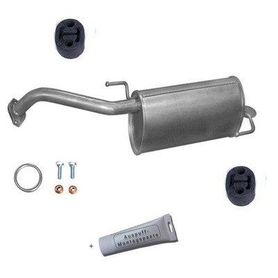 Endtopf mit Flansch Auspuff Nissan Micra III K12E  Note E11E   + Montagezubehör