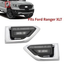 Fender Vent Emblem Chrome Left And Right Side For 2019-2023 Ford Ranger XLT 2Pcs