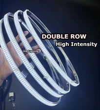 15.5" DOUBLE ROW High Density Pure WHITE Strobes LED Truck Wheel Tire Rim Lights