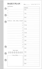 A6 Undated Daily Planner Refill - to Do List for Filofax Personal Binders, 80...