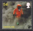 GB 2009 QE2 54p Fire & Rescue Service Chemical Fire SG 2959 ex Fdc ( L409 )