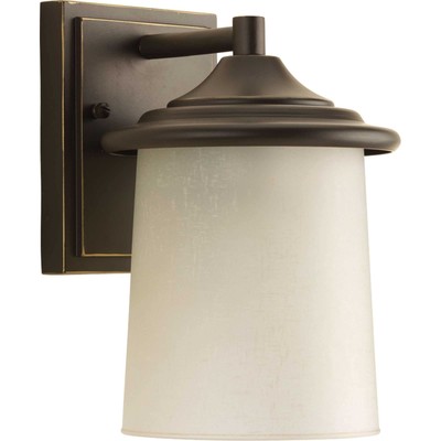 Progress Lighting Essential Collection 1-Light Etched Umber Linen Glass