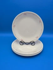 6 English Breakfast Corelle by CORNING Pink Light Blue Dinner Plates 10 1/4"