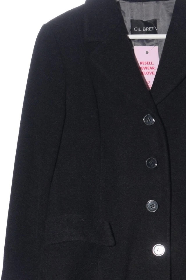 GIL BRET Abrigo de lana Mujeres Abrigo Talla EU 36 negro look casual - Imagen 3 de 4