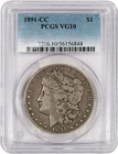1891 CC Carson City $1 Morgan Silver Dollar PCGS VG10 Very Good Key Date Coin