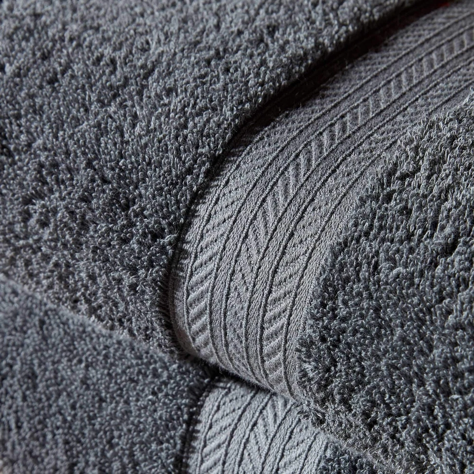 Juego de toallas Renaissance 6 piezas | Gris ceniza | 100% algodón egipcio | Lujoso... Foto 3 de 4