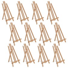 12pk 18" Large Tabletop Display Stand A-Frame Artist Easel Wood Beechwood Tripod