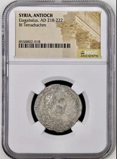 Roman Emperor Elagabalus Tetradrachm 218-222AD Antioch Mint NGC Ancient Genuine