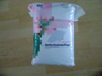 30 x Bettschutzauflage mit Flocke + Sap, Forma-Care , 60 x 90 cm , OVP
