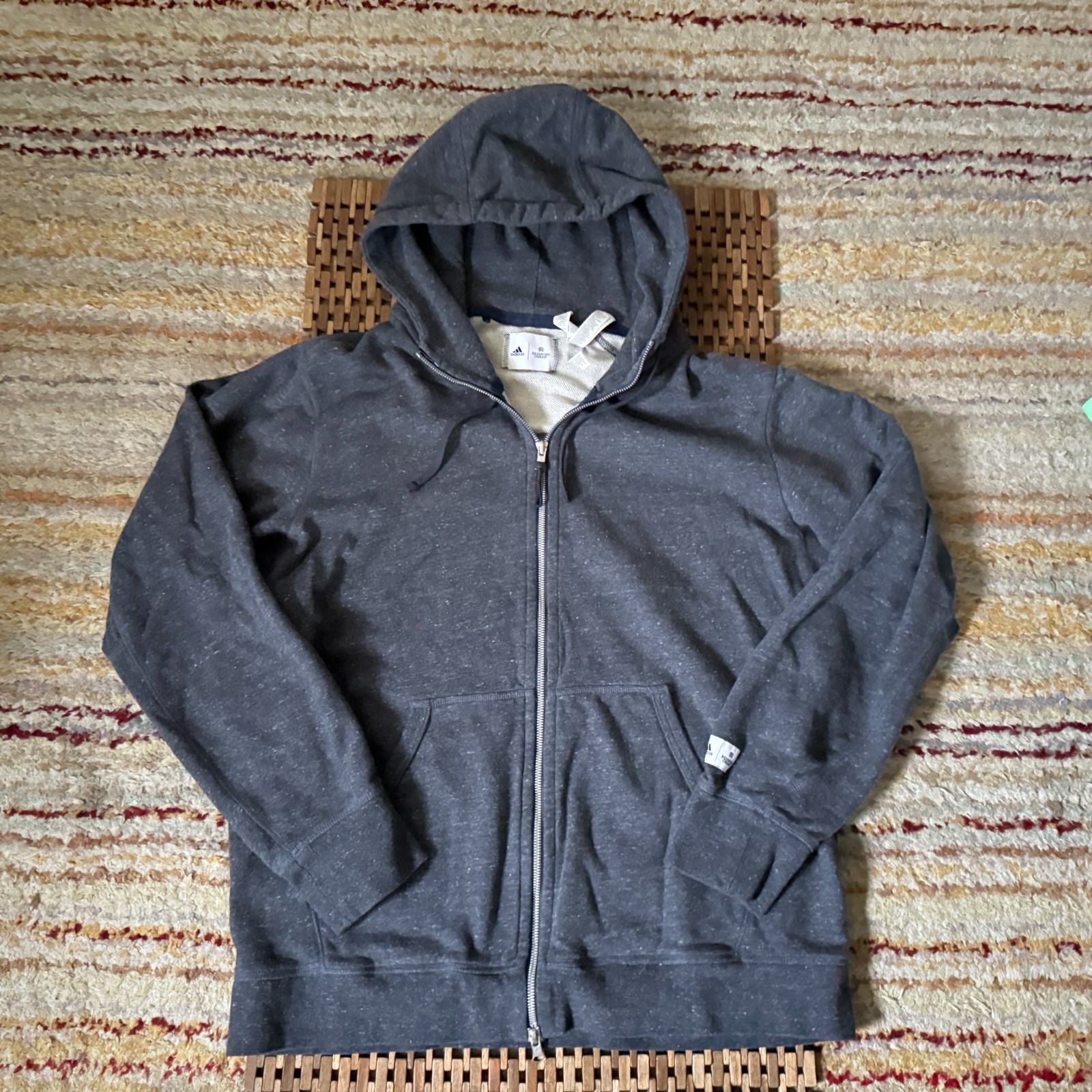 Adidas Reigning Champ Heavy Weight Terry Cloth Hoodie Blue Full Zip Men's XL