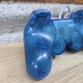 Sony PlayStation PSone Dualshock Analog Controller Clear Blue SCPH-110 Tested