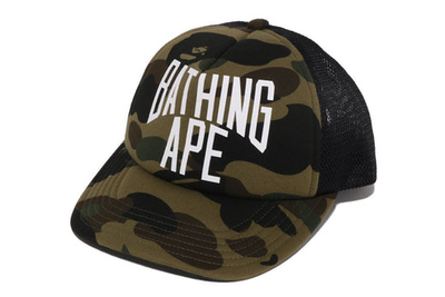 A Bathing Ape 1st Camo NYC Logo Mesh Cap Green 1m30-180-003 | eBay