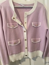 Tahari Women  s Executive Sweater With Front Snap Closure