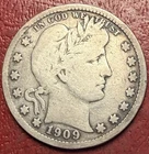 1909 Barber Quarter. Toned. Free Shipping