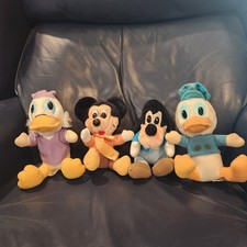Vintage Disney Mickey's Christmas Carol Stuffed Plush Toys Set of 4