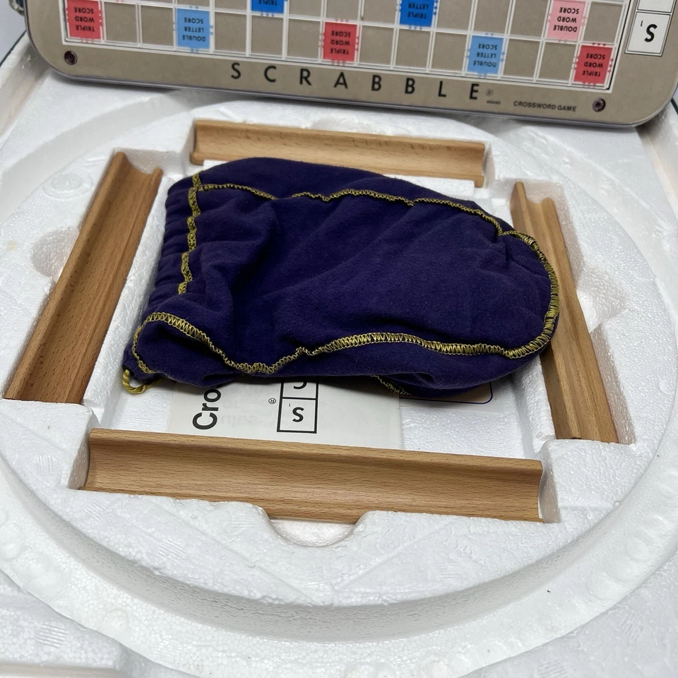 Vintage 1977 Scrabble Deluxe Edition Crossword Game Turntable Base Complete - Image 3 of 4