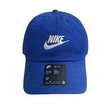 Nike Club Unstructured Futura Wash Hat: Game Royal Blue. New with Tags M/L 