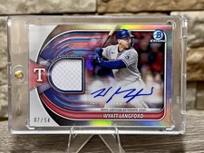 2025 Bowman Chrome Autograph Relics Wyatt Langford SSP /54🔥🔥🔥