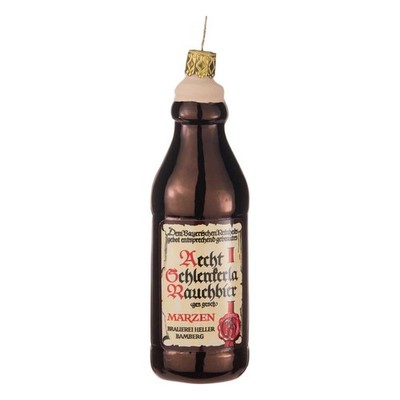 Christbaumkugel Figur ''Aecht Schlenkerla Rauchbier'' Christbaumschmuck Glas