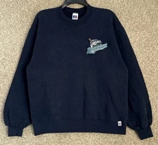 Vintage Russell Athletic Mens Large Bridgeport Bluefish Crewneck Sweatshirt USA