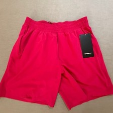 Lululemon Womens M Hot Pink Running Shorts Elastic Waist Athletic Training 28X6.