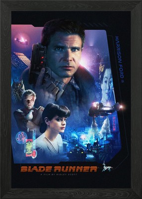 Blade Runner Filmposter gerahmt Wandbild Poster Druck Bild