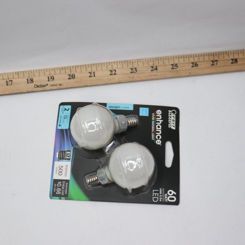(2-Pk) Feit Electric Dimmable LED Bulb Daylight 5000K G16.5 60W Eqv - Picture 3 of 4