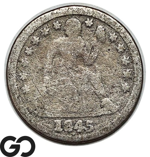 1845 Seated Liberty Dime