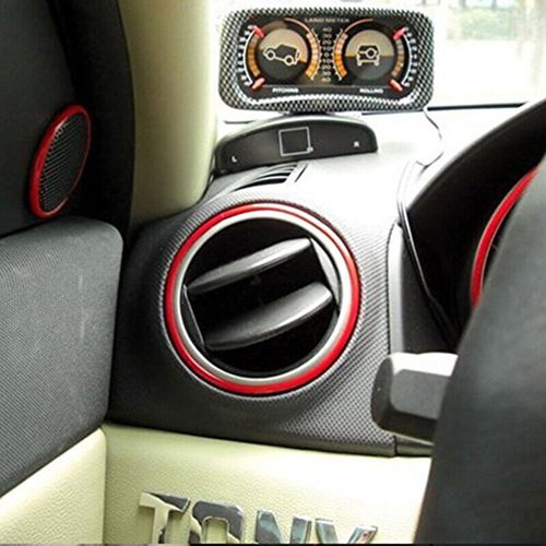 32 ft 10M Rojo Coche Borde Interior Línea Moldeo Tira Moldeo Auto Decorativa 2 - Imagen 4 de 8