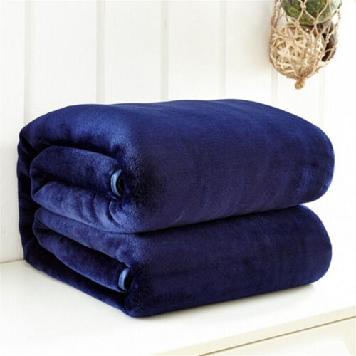 Super Soft Warm Solid Warm Micro Plush Fleece Blanket Throw Rug Sofa Bedding
