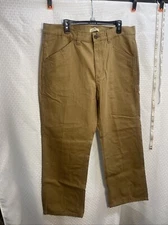 Blue Mountain Jeans Mens 38x30 Light Brown Canvas 100% Cotton boot Cut #077