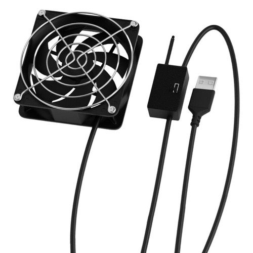 Automatic Temperature Sensing Cooling Fan USB 5V 8cm for Router and Console - Picture 7 of 10