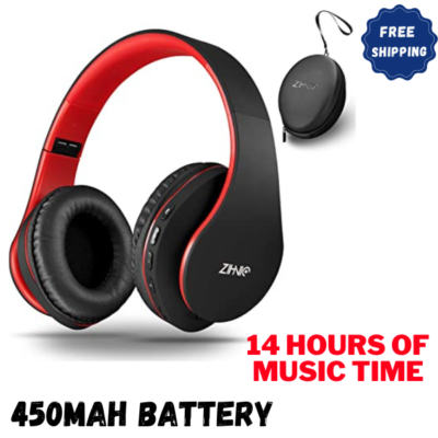 Bluetooth Headphones Over-Ear, Zihnic Foldable Wireless and Wired