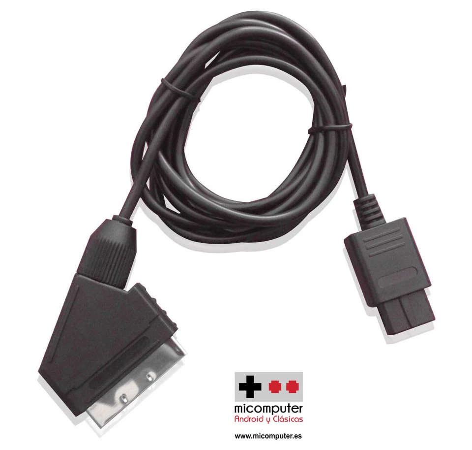 MICOMPUTER Cable Video RGB, SCART, Euroconector para Super Nintendo SNES compatible OSSC