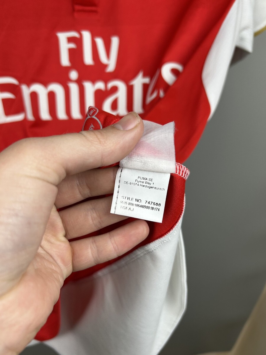 ARSENAL 2015 2016 HOME FOOTBALL SHIRT SOCCER JERSEY # 17 ALEXIS