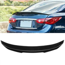 For 2014-2023 INFINITI Q50 GLOSS BLACK PSM Highkick Style Trunk Spoiler Wing Lip
