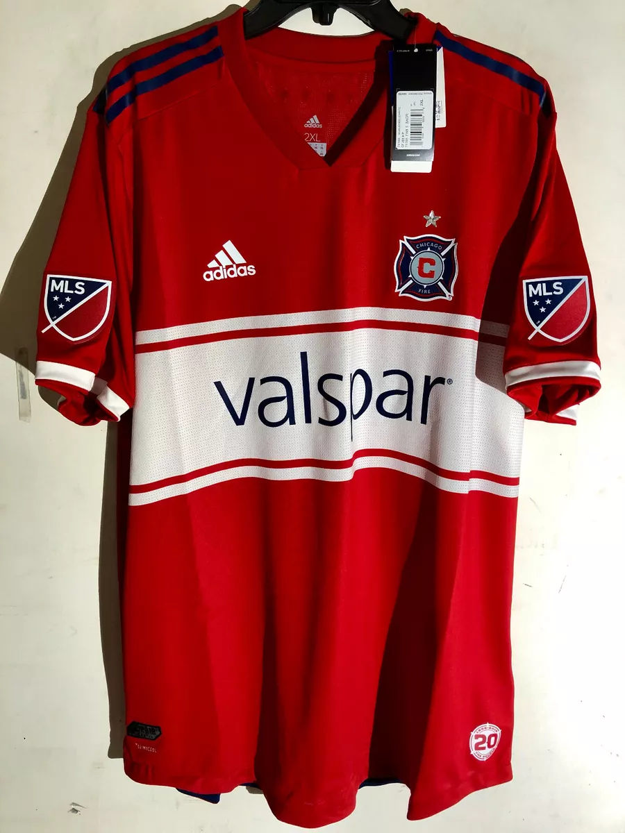 Adidas Authentic MLS CHICAGO FIRE Team Jersey RED sz XL