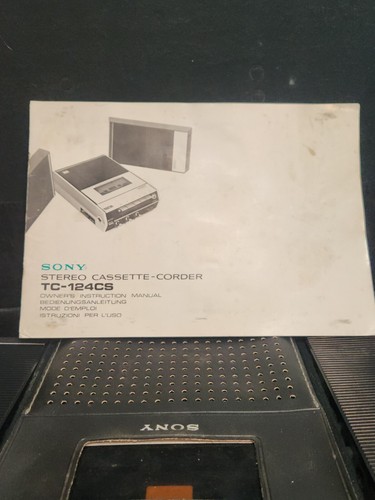 Vintage Working Sony TC-124CS Stereo Cassette-Corder Made in Japan 70s Great Con - Bild 14 von 22