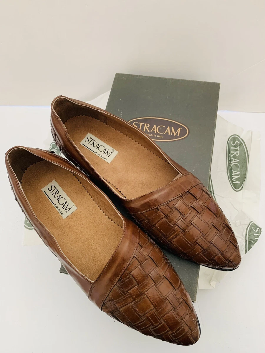 Vintage Woven Vero Gucio Stracam Brown Leather Italy *Size 10* eBay