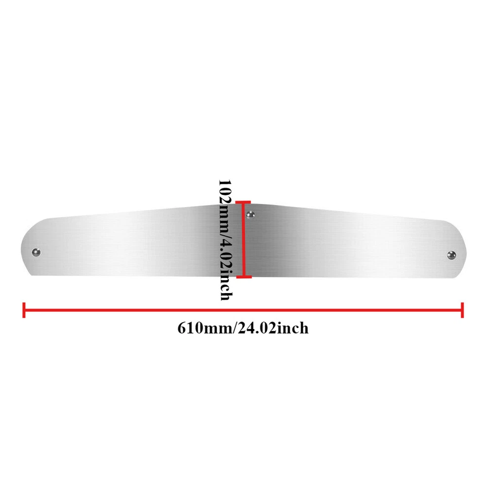 Semirremolque de peso con aleta de barro de 2 piezas 24" X 4" cromado 3 pernos para 24" universal Foto 3 de 4