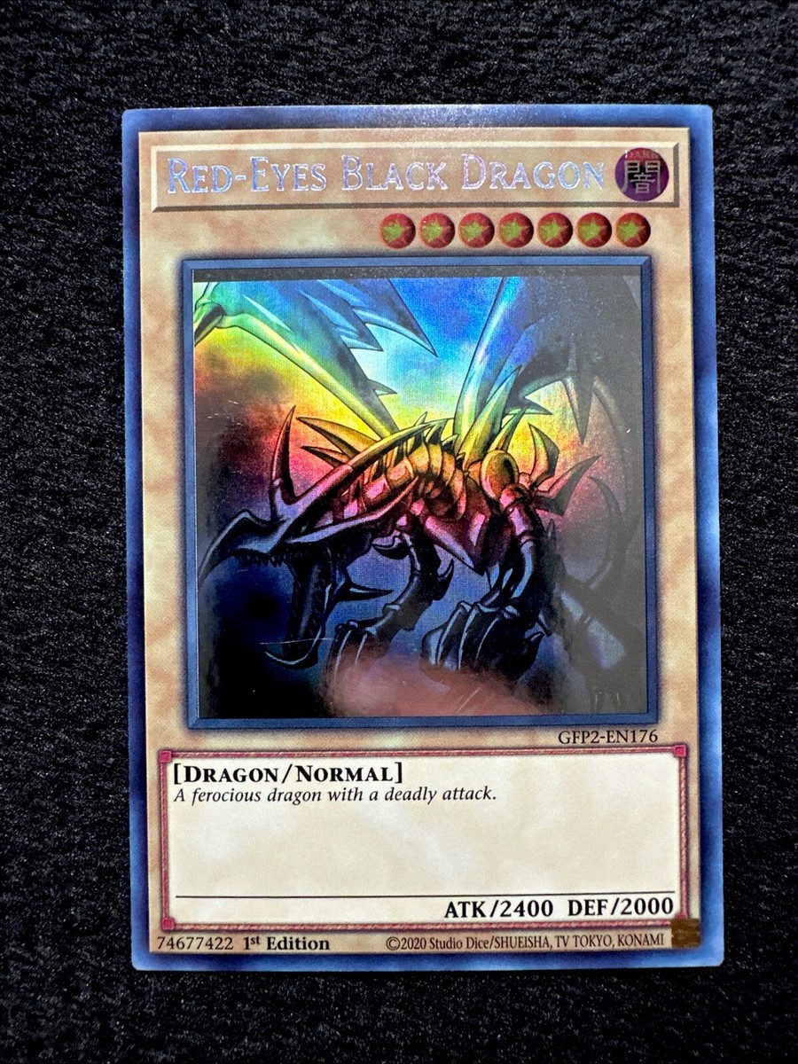 🔥YUGIOH • RED-EYES BLACK DRAGON • GHOST RARE • GFP2-EN176 🔥YUGIOH • RED-EYES BLACK DRAGON • GHOST RARE • GFP2-EN176