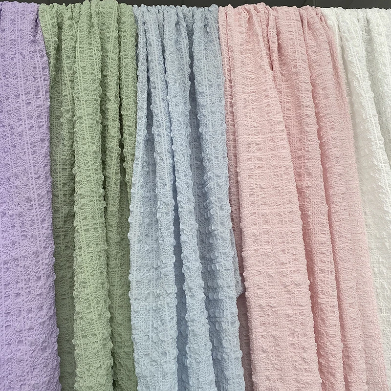 3D Chiffon Ruched Fabric Lightweight Diy Sewing Craft for Clothes - Image 3 of 4